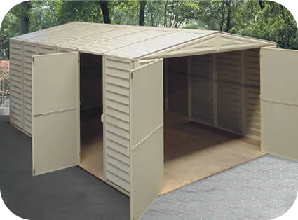 DuraMax 10x18 Vinyl Storage Garage w/ Foundation Kit DuraMax 10x18 Vinyl Storage Garage w/ Foundation Kit