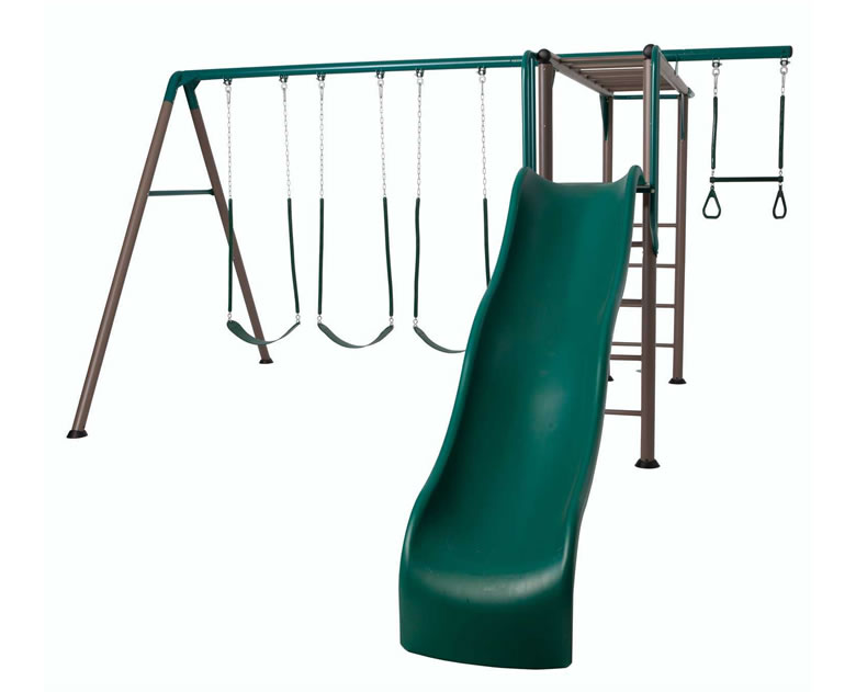 Lifetime Monkey Bar Metal Swing Set - Earthtone Lifetime Monkey Bar Metal Swing Set - Earthtone