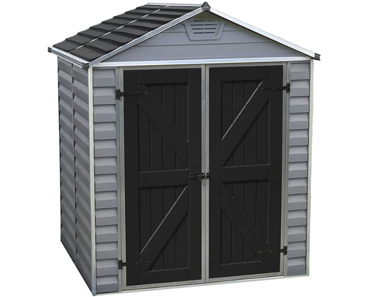 Palram 6x5 Skylight Storage Shed Kit - Gray Palram 6x5 Skylight Storage Shed Kit - Gray