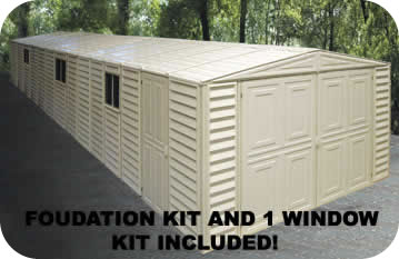 DuraMax 10x31 Vinyl Storage Garage w/ Foundation Kit DuraMax 10x31 Vinyl Storage Garage w/ Foundation Kit